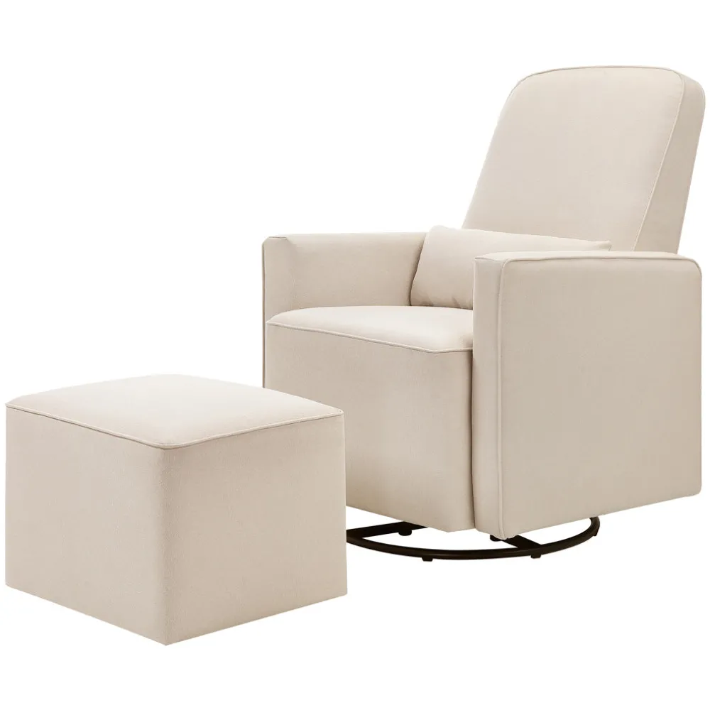 Olive Glider With Ottoman