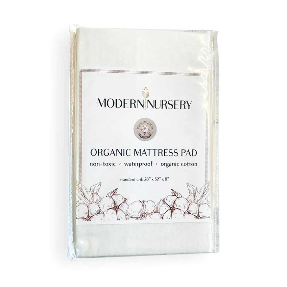 Organic Cotton Jersey Crib Mattress Protector Pad