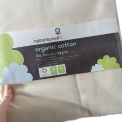 Organic Non Waterproof Flannel Flat Crib Protector Pad