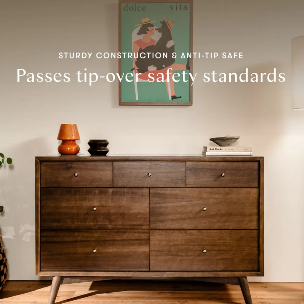 Palma 7-Drawer Assembled Double Dresser