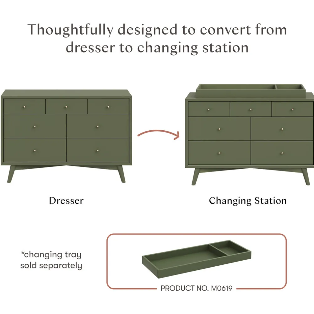 Palma 7-Drawer Assembled Double Dresser