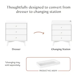 Palma 3-Drawer Compact Assembled Dresser (34