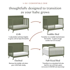 Palma 4-in-1 Convertible Crib + Toddler Bed Conversion Kit