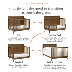 Palma 4-in-1 Convertible Crib + Toddler Bed Conversion Kit