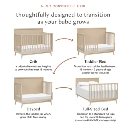 Palma 4-in-1 Convertible Crib + Toddler Bed Conversion Kit
