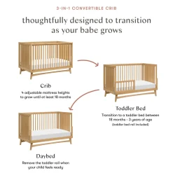 Peggy 3-in-1 Convertible Crib + Toddler Bed Conversion Kit