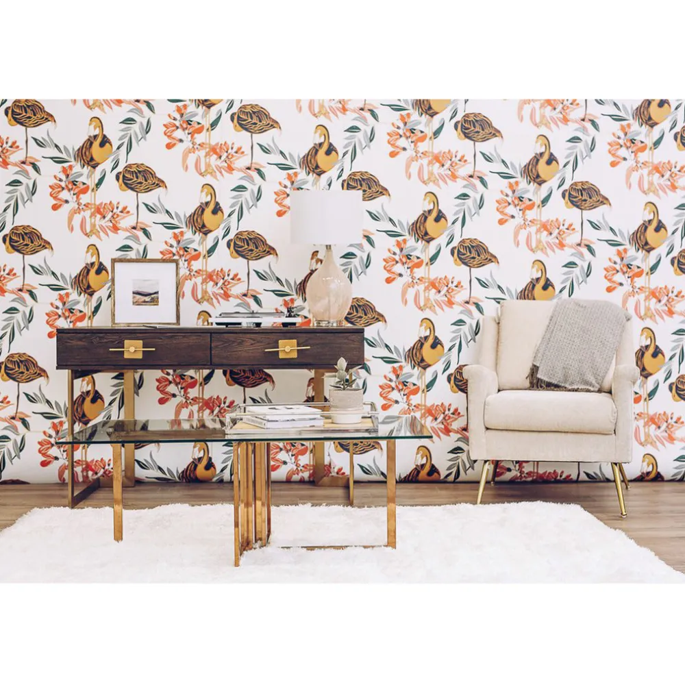 Pink Lady Flamingo Wallpaper