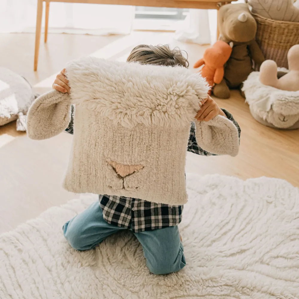 Pink Nose Sheep Woolable Cushion