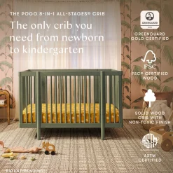 Pogo 8-in-1 Convertible Crib with All-Stages Conversion Kits