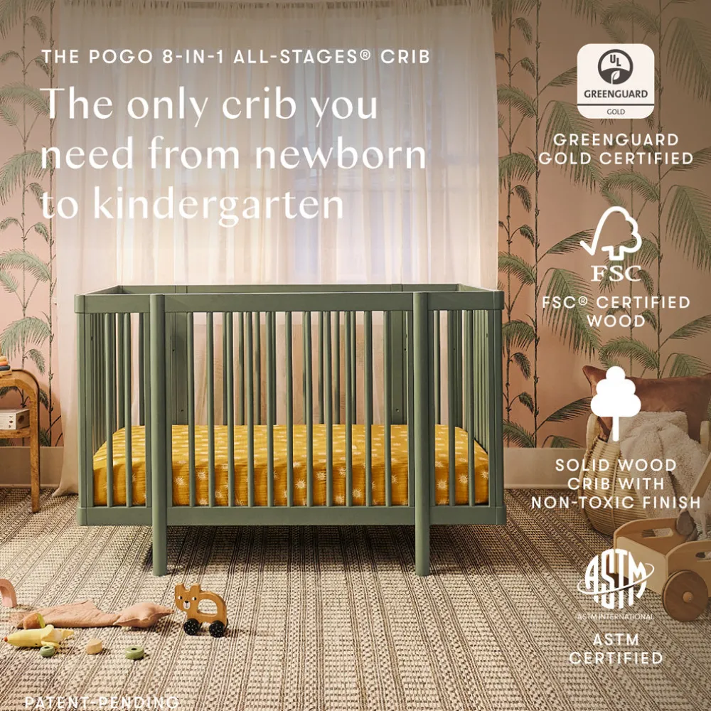 Pogo 8-in-1 Convertible Crib with All-Stages Conversion Kits