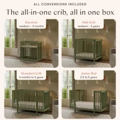 Pogo 8-in-1 Convertible Crib with All-Stages Conversion Kits