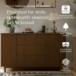 Pogo Tambour Extra Wide Assembled Dresser (58