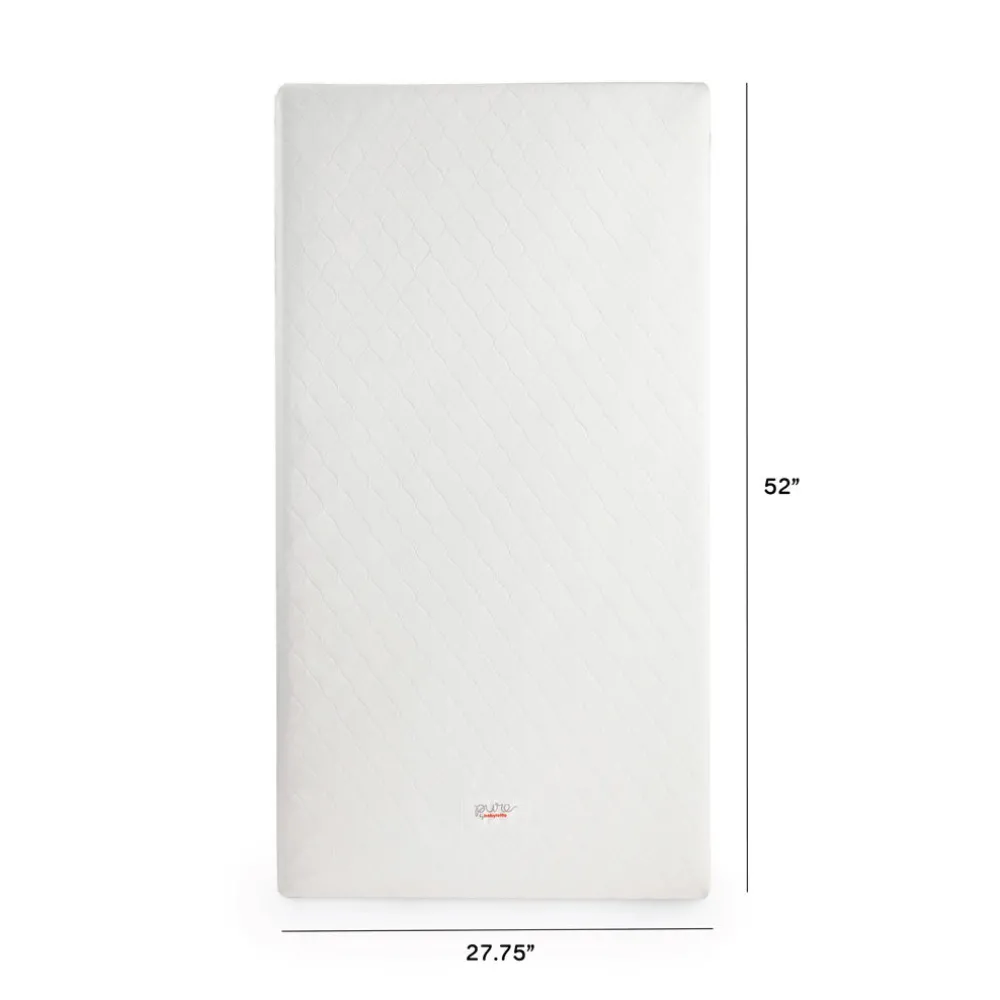 Pure Core 2-Stage Crib Mattress + Hybrid Quilted Waterproof Cover