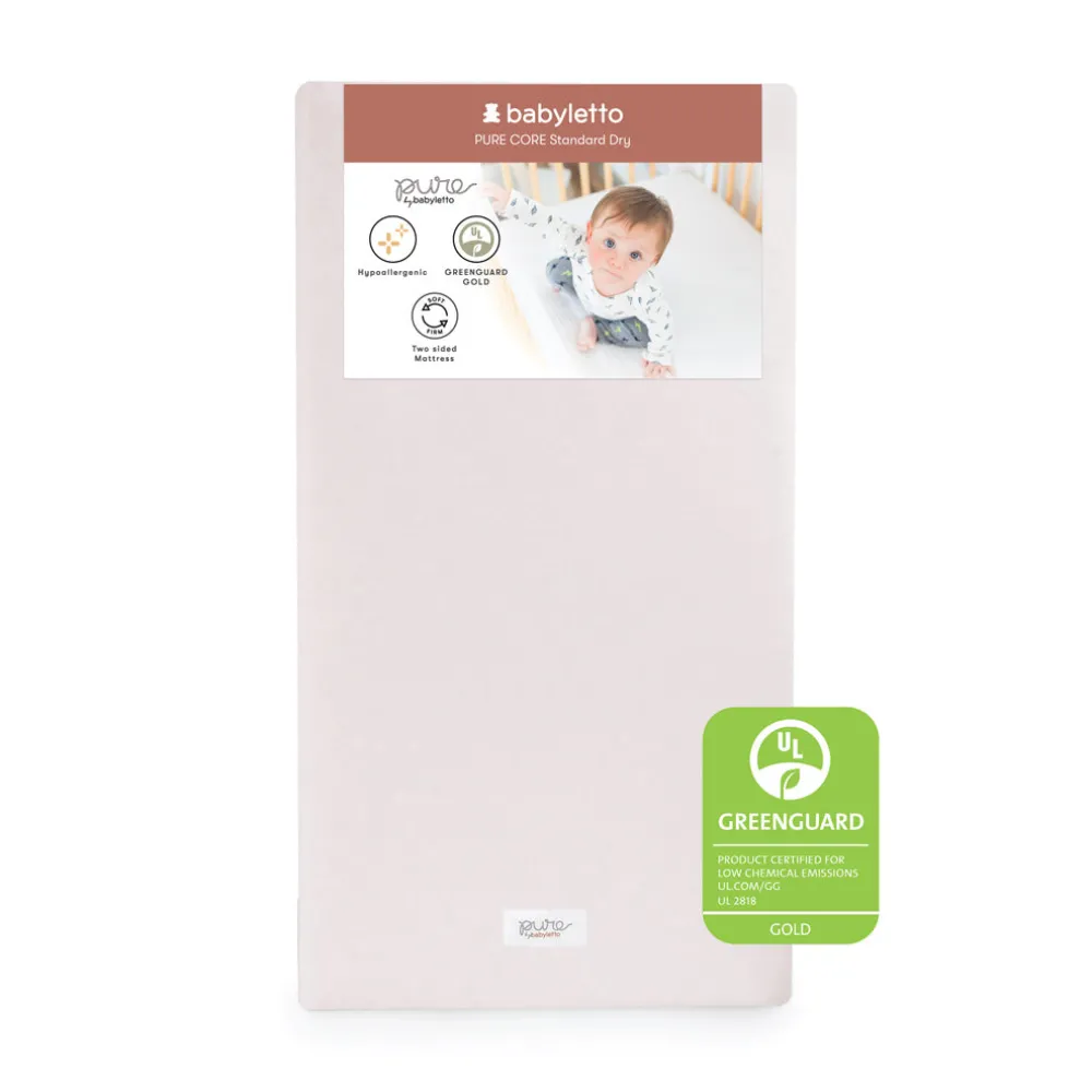 Pure Core 2-Stage Crib Mattress + Dry Waterproof Cover