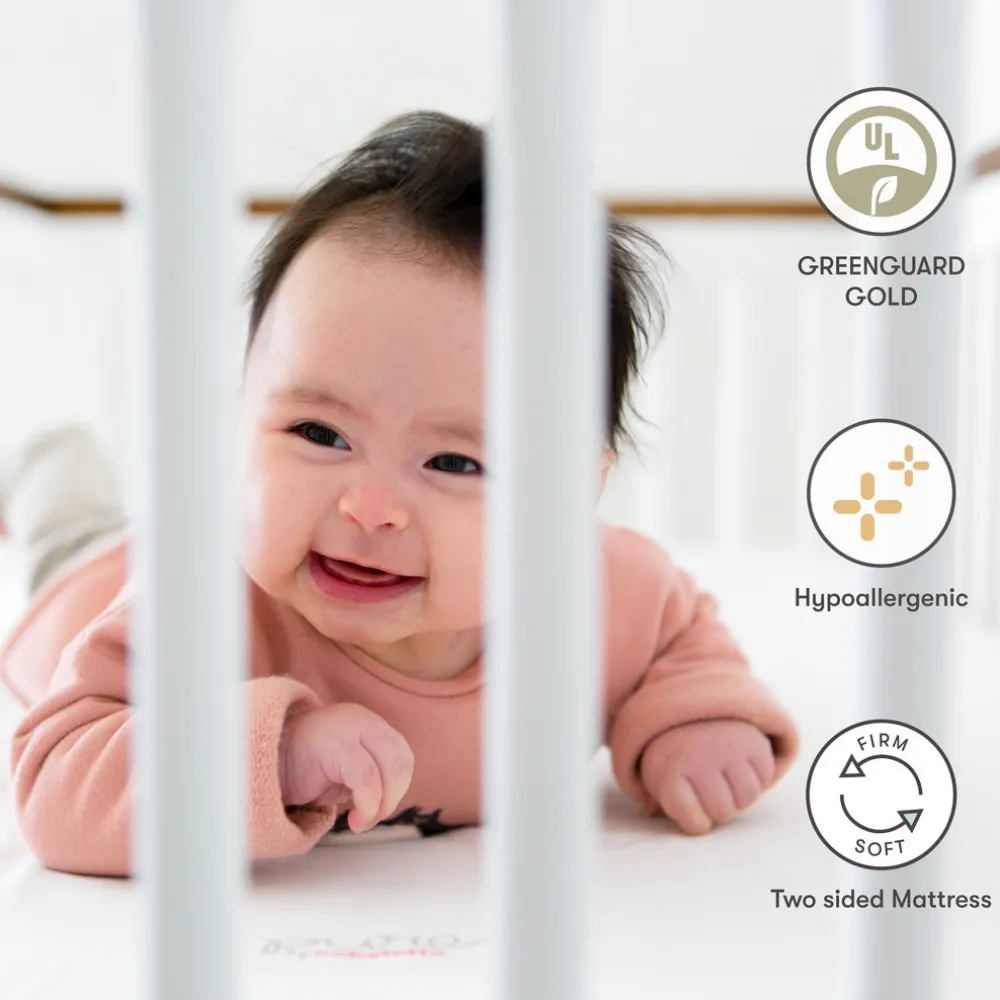 Pure Core 2-Stage Crib Mattress + Dry Waterproof Cover