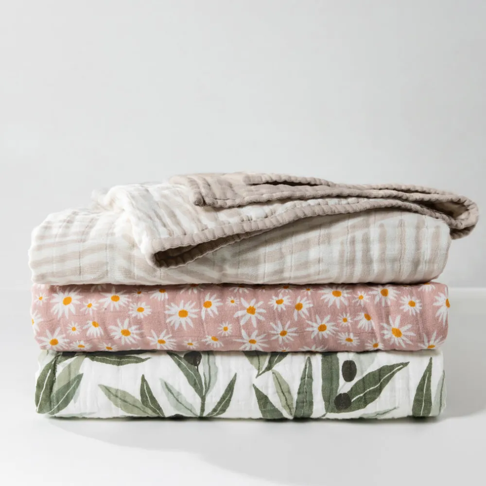 Quilt In 3-Layer GOTS Certified Organic Muslin Cotton