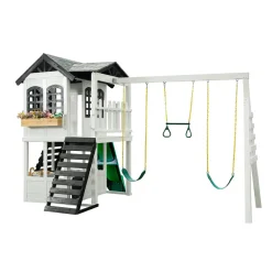 Reign Two Story Playhouse + Swing Attachment Bundle