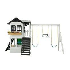 Reign Two Story Playhouse + Swing Attachment Bundle
