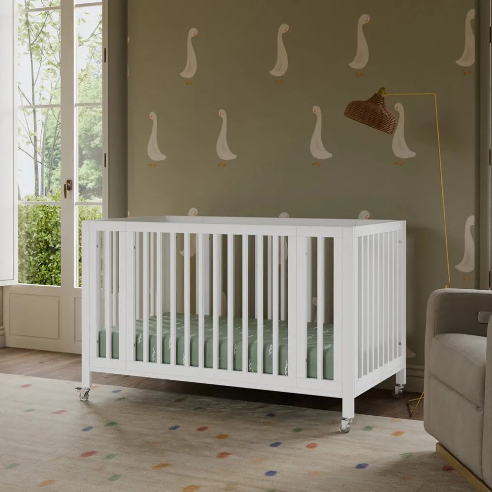 Rolli 9-in-1 Convertible All-Stages Crib with Bassinet & Toddler Bed Conversion Kits
