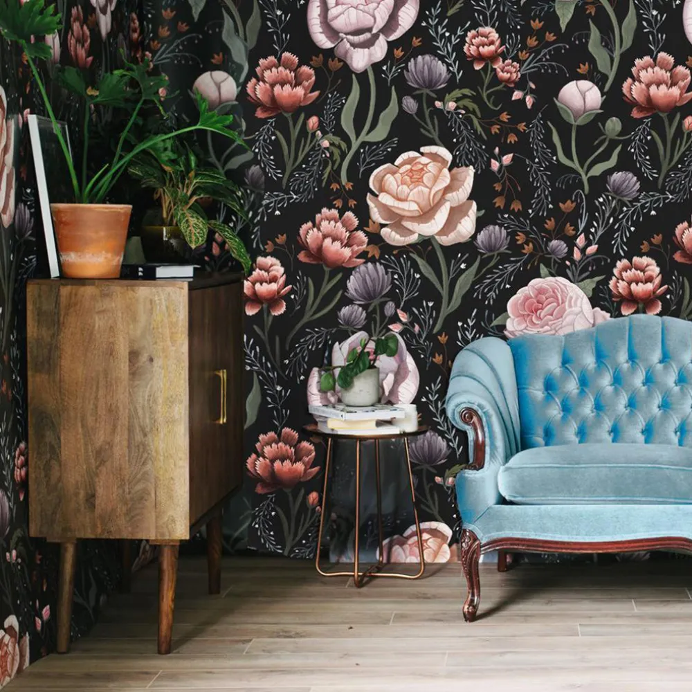 Rose le Soir Mural