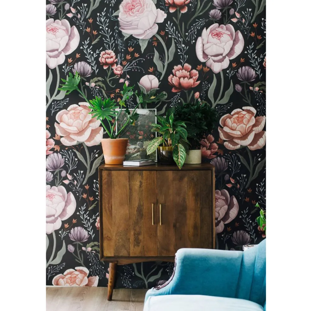 Rose le Soir Mural