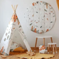 Round Cotton Mat with Pattern