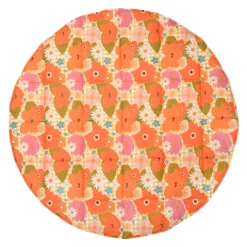 Round Cotton Mat with Pattern