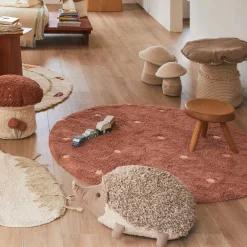 Round Dot Washable Rug