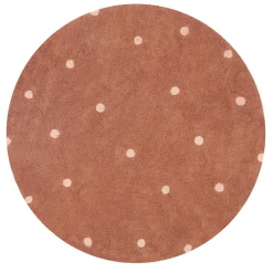 Round Dot Washable Rug