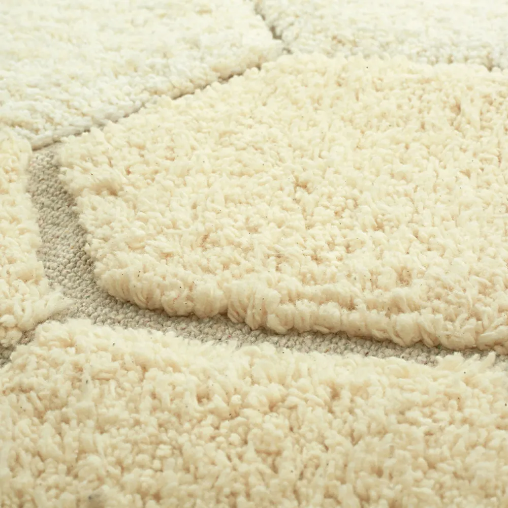 Round Honeycomb Washable Rug