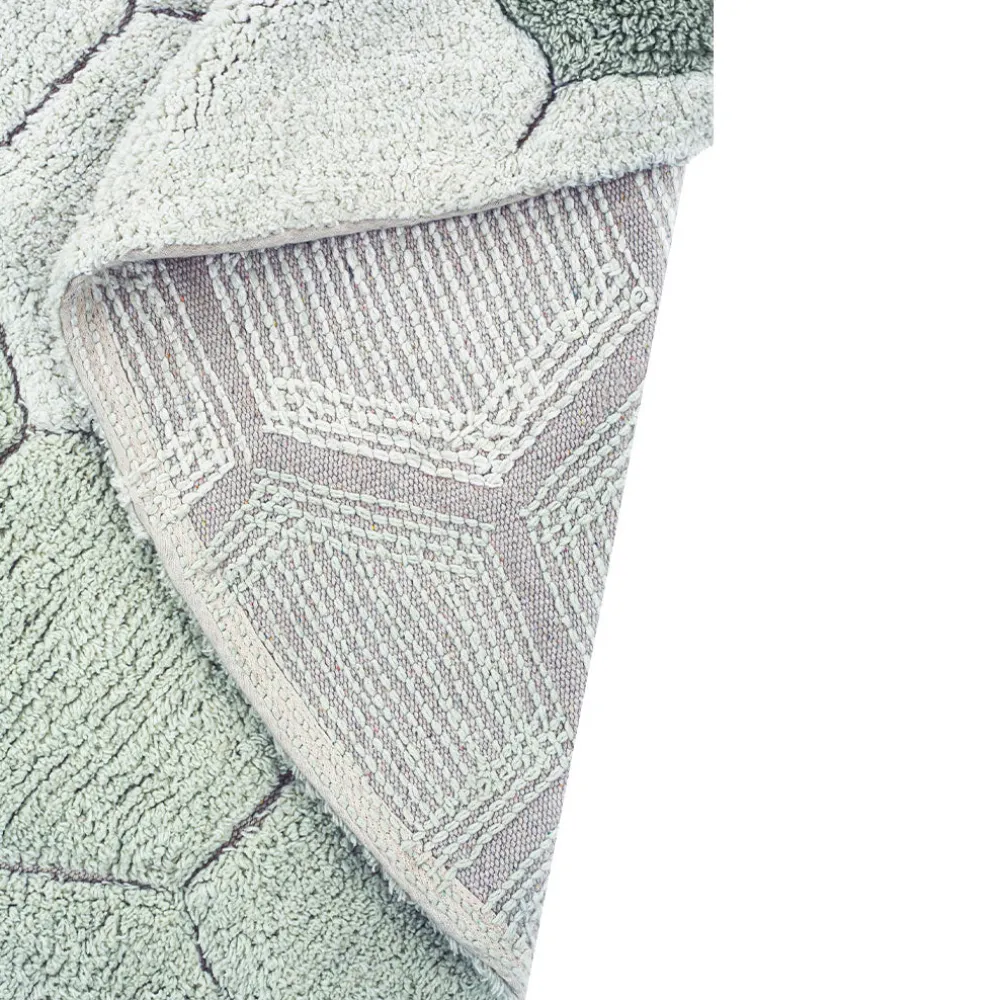 Round Honeycomb Washable Rug