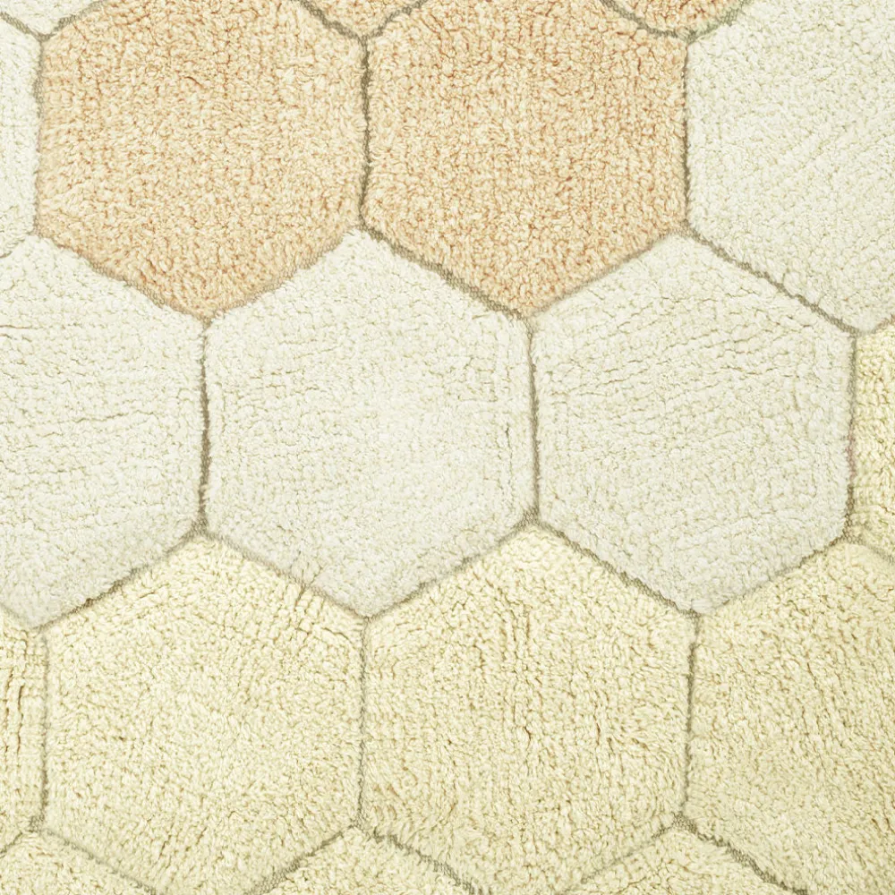 Round Honeycomb Washable Rug