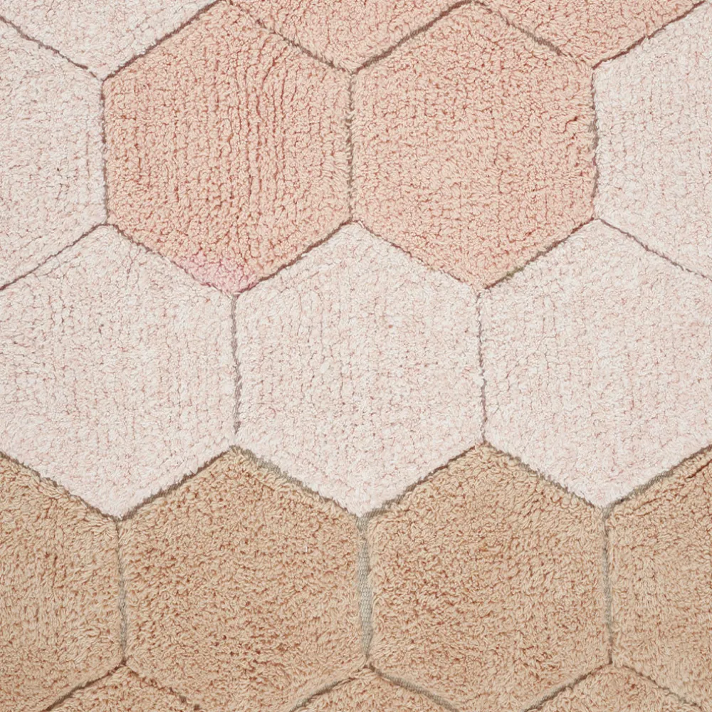 Round Honeycomb Washable Rug