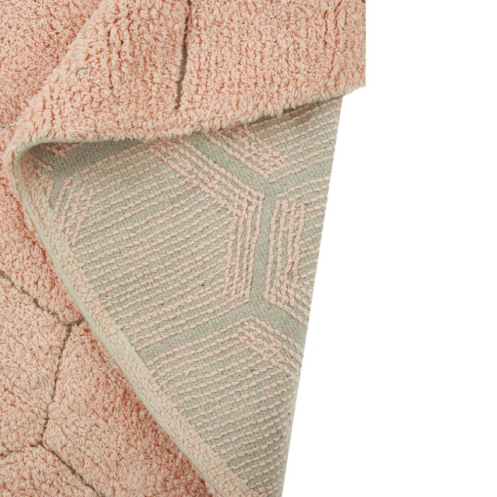 Round Honeycomb Washable Rug