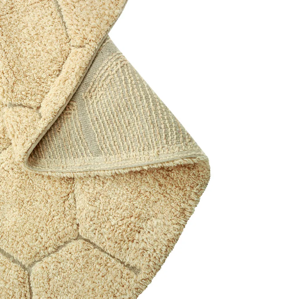 Round Honeycomb Washable Rug