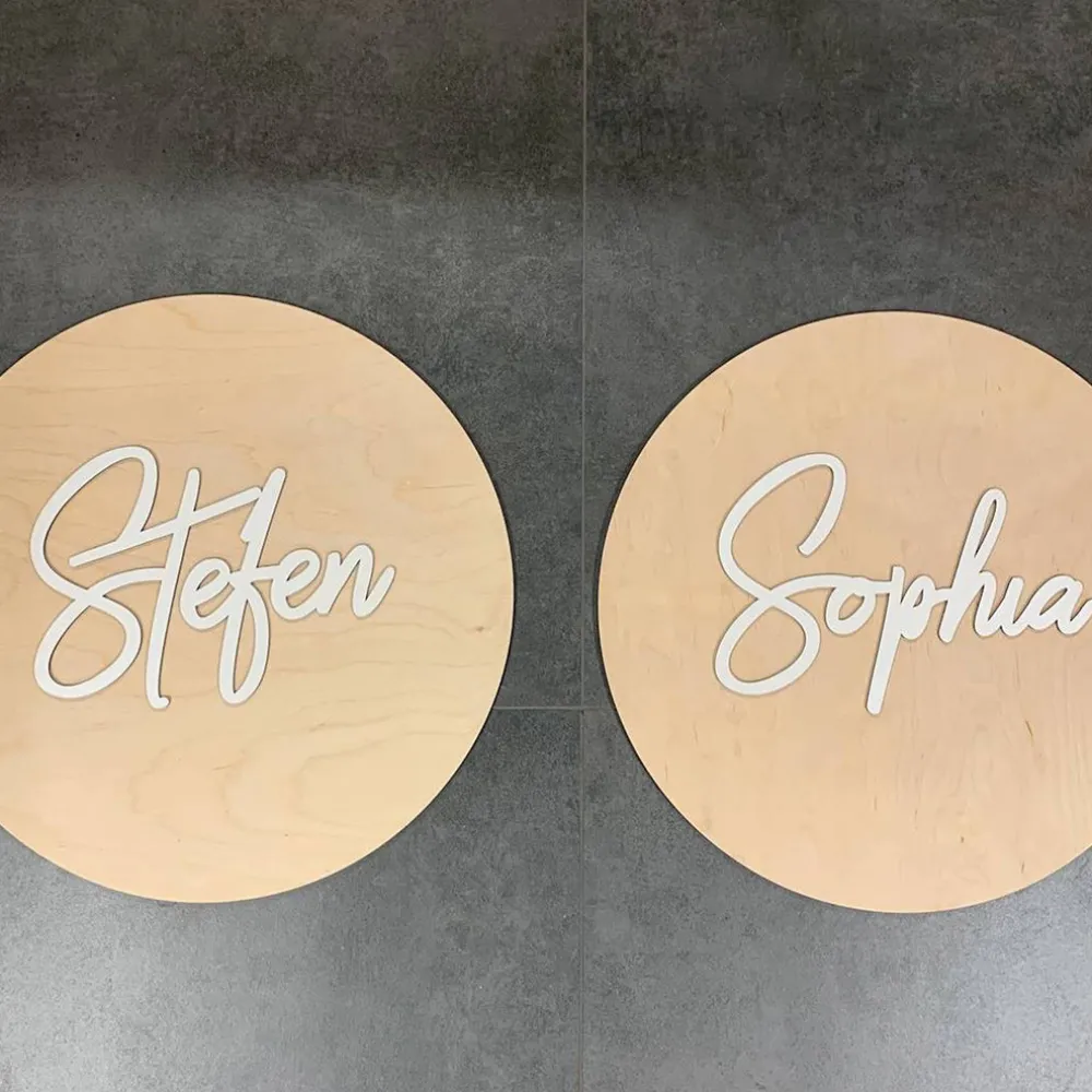 Round Nursery Name Sign