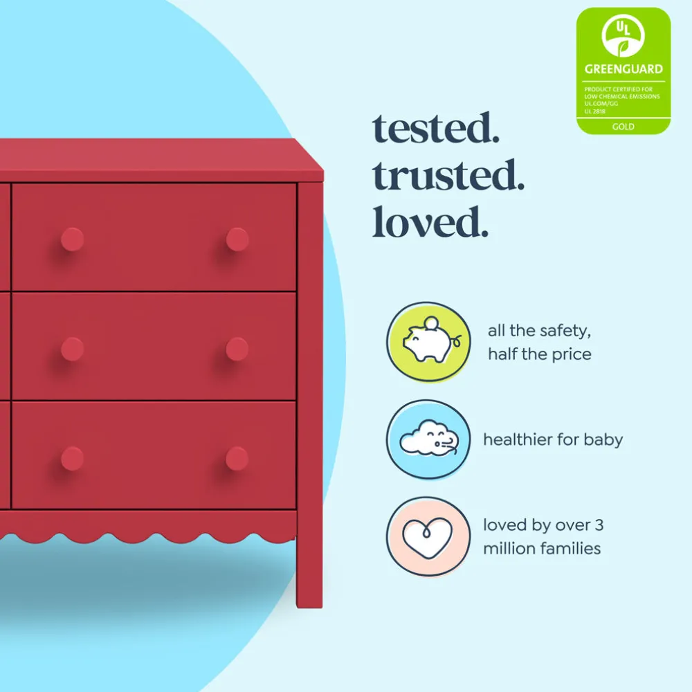 Sammy Scallop 6-Drawer Dresser