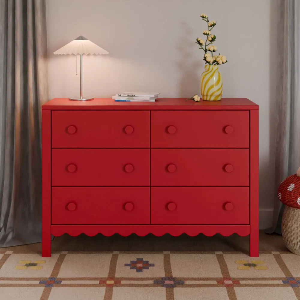 Sammy Scallop 6-Drawer Dresser