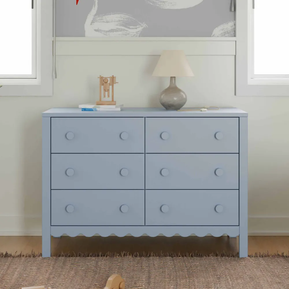 Sammy Scallop 6-Drawer Dresser