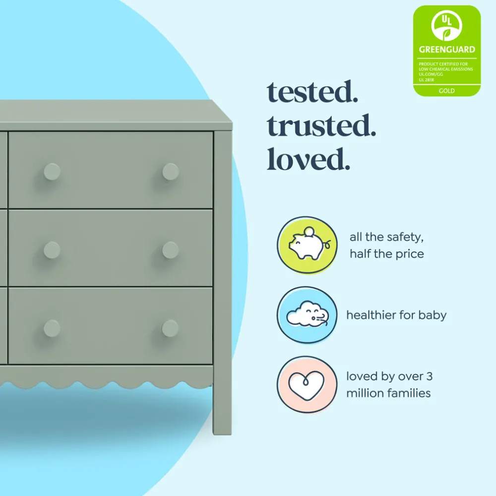 Sammy Scallop 6-Drawer Dresser
