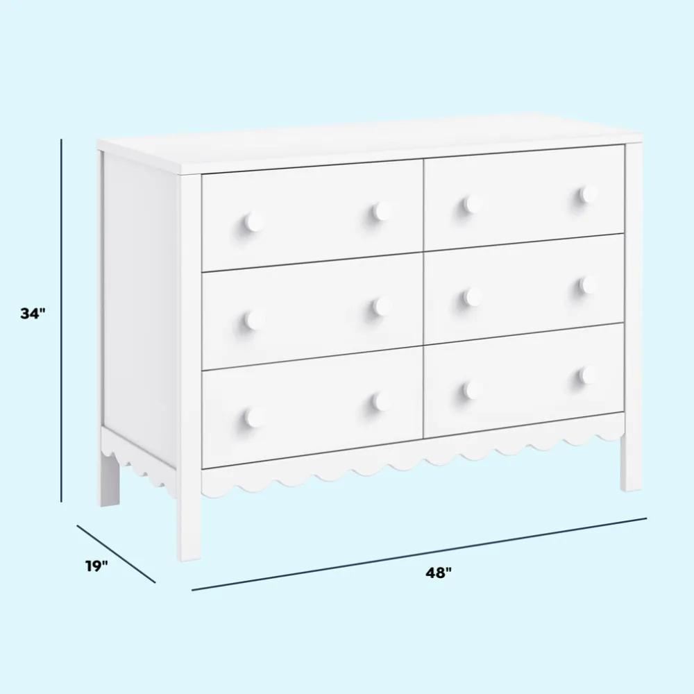 Sammy Scallop 6-Drawer Dresser