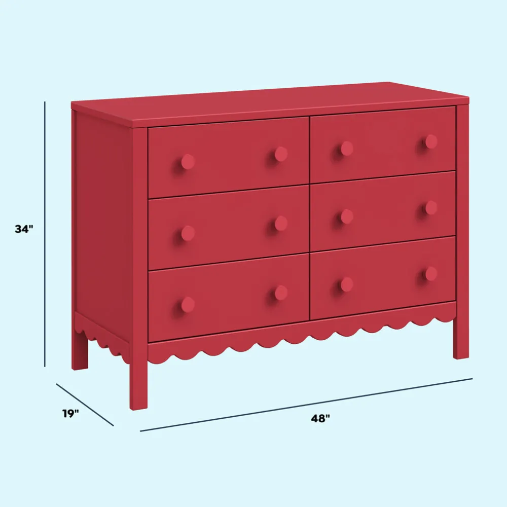 Sammy Scallop 6-Drawer Dresser