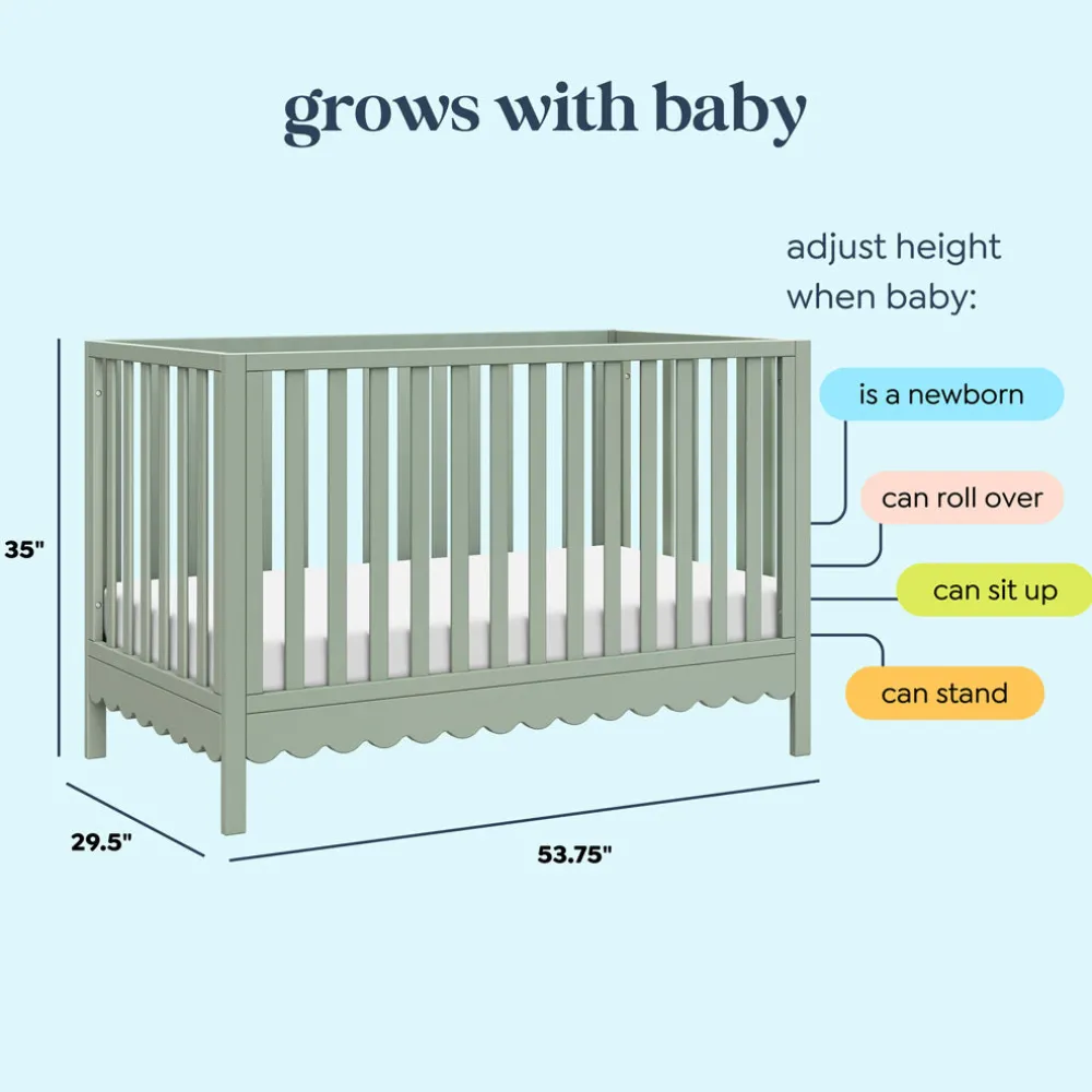 Sammy Scallop 4-in-1 Convertible Crib