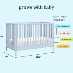 Sammy Scallop 4-in-1 Convertible Crib