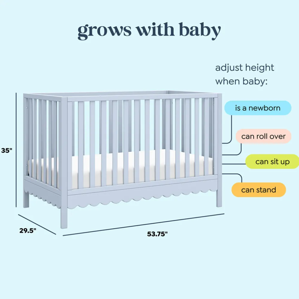 Sammy Scallop 4-in-1 Convertible Crib