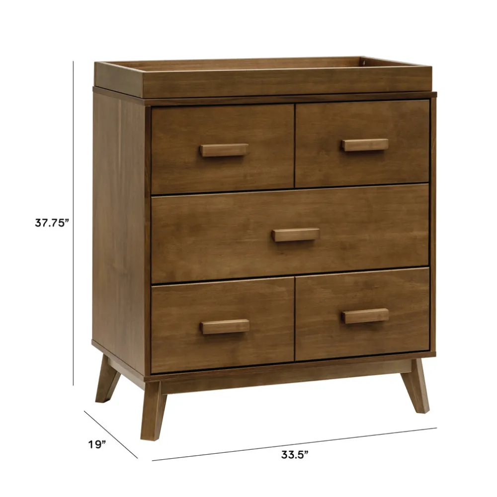 Scoot 3-Drawer Compact Changer Dresser with Removable Changing Tray (34")