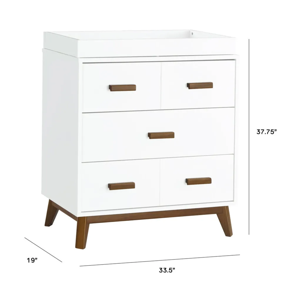 Scoot 3-Drawer Compact Changer Dresser with Removable Changing Tray (34")