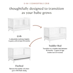 Scoot 3-in-1 Convertible Crib + Toddler Rail