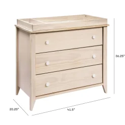 Sprout 3-Drawer Compact Changer Dresser with Removable Changing Tray (42