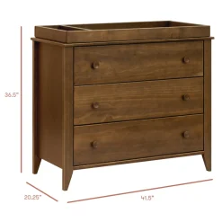 Sprout 3-Drawer Compact Changer Dresser with Removable Changing Tray (42